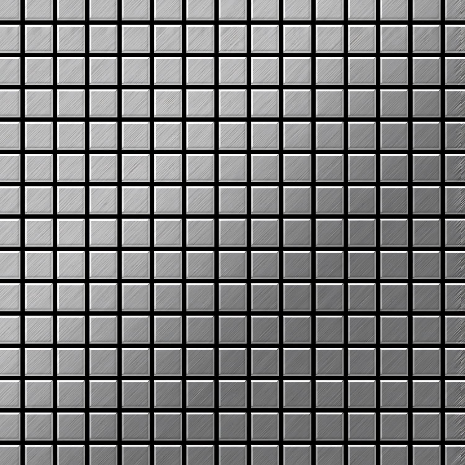ALLOY Mosaik Fliese Massiv Metall Edelstahl Gebürstet Grau 1,6mm Stark Mosa günstig online kaufen