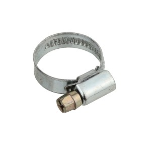 Verzinkte Kirchhoff Schlauchklemme, 9 mm breit, Spannbereich 16-25 mm, 2 Stück.