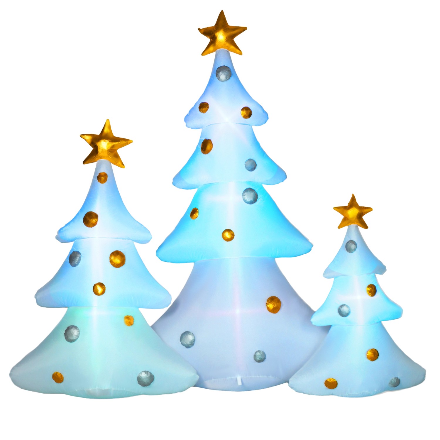 Thumbnail - HOMCOM Aufblasbare Weihnachtsdekoration mit LED-Licht 3er-Set