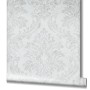Graue Marburg Vliestapete GZSZ Ornament, Rolle 10,05x0,53m, florales Muster.
