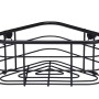 Schwarze Wenko Eckablage Trestina aus Edelstahl, Drahtdesign, 25x10,5x16,5 cm.