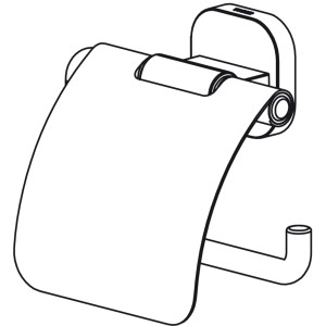 Tiger Toilettenpapierhalter Ramos mit Deckel, Edelstahl gebürstet.