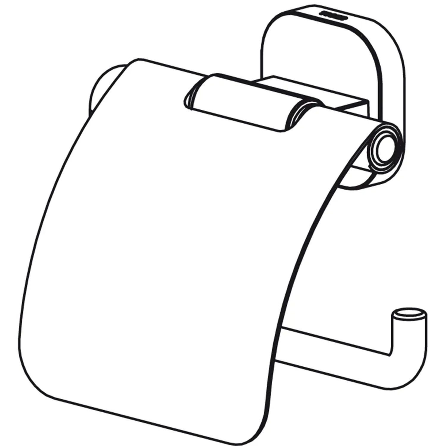 Tiger Toilettenpapierhalter Ramos mit Deckel, Edelstahl gebürstet.