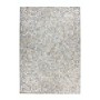 MeGusta Flachflor Teppich Patchwork grau-silber, 80x150 cm. Lederteppich mit metallischem Dekor.