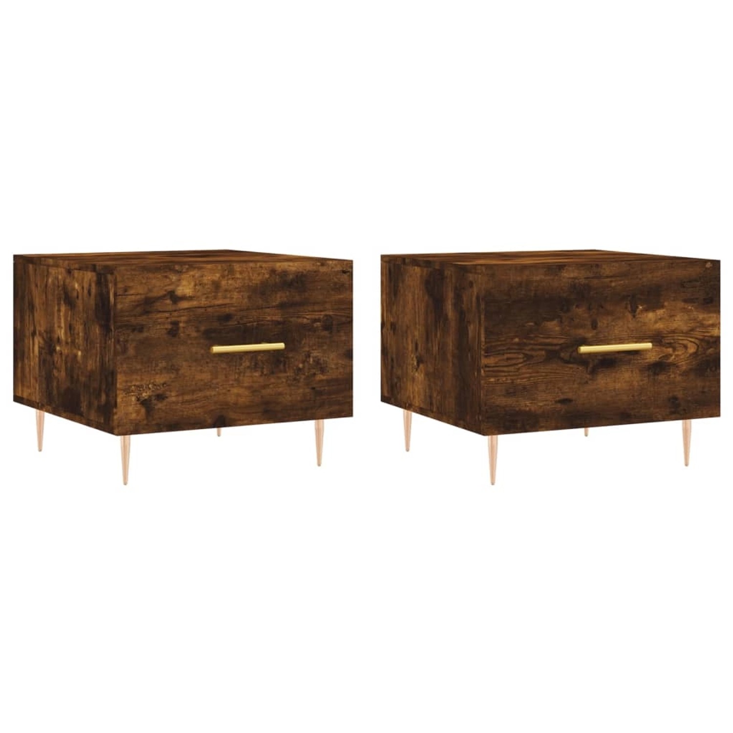 vidaXL Couchtische 2 Stk Räuchereiche 50x50x40 cm Holzwerkstoff 829375 günstig online kaufen