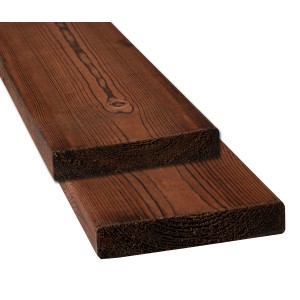 GartenLand Holz Terrassendiele Craftwood 28 x 145 x 3000 mm Kiefer Braun FSC® Massivprofil 4-Seitig Glatt Gehobelt