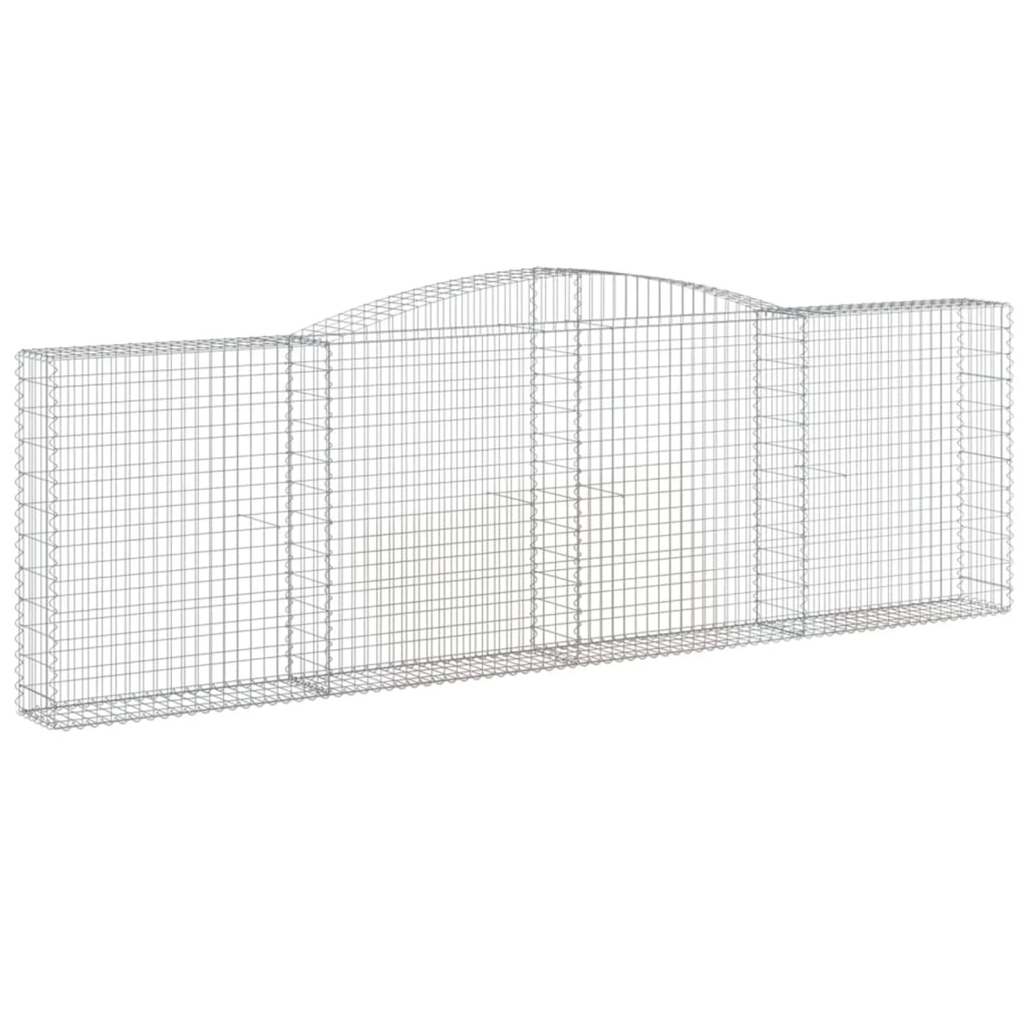 vidaXL Gabionen mit Hochbogen 9 Stk 400x30x120/140cm Eisen 1635879