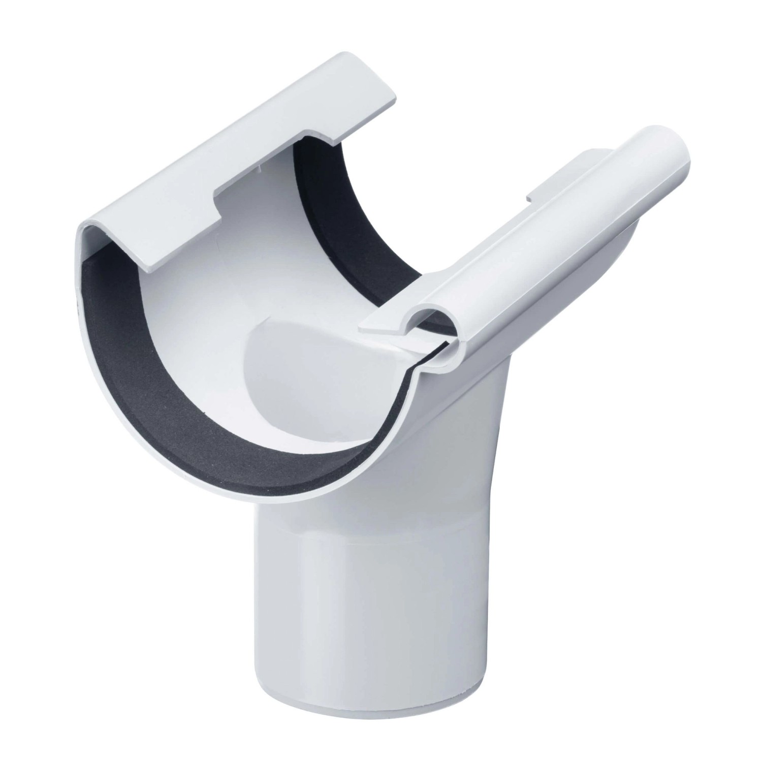 Inefa Einhangstutzen PVC NW 125/DN 75 Halbrund Weiß Dachentwässerung