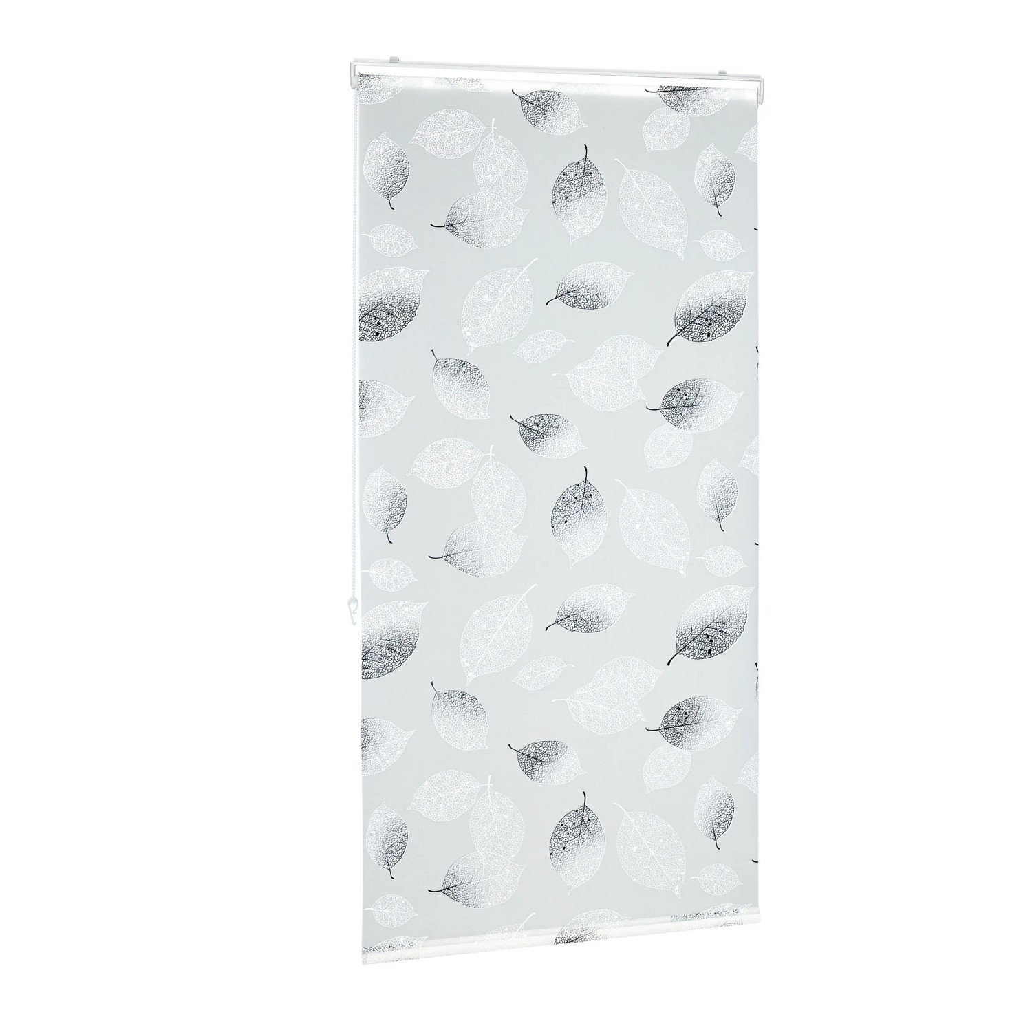 Relaxdays Duschrollo Kunststoff Aluminium Transparent Schwarz Weiß Wasserabweisend 80 cm x 240 cm 0,6 kg