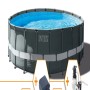 Intex Frame Pool Set Ultra Rondo XTR, Ø 610 cm, mit Sandfilteranlage, Abdeckplane, Bodenschutzplane und Leiter.