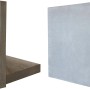 Graue Mauerscheibe aus Beton, 105x100x65 cm, für Einfassungen und Mauersysteme.