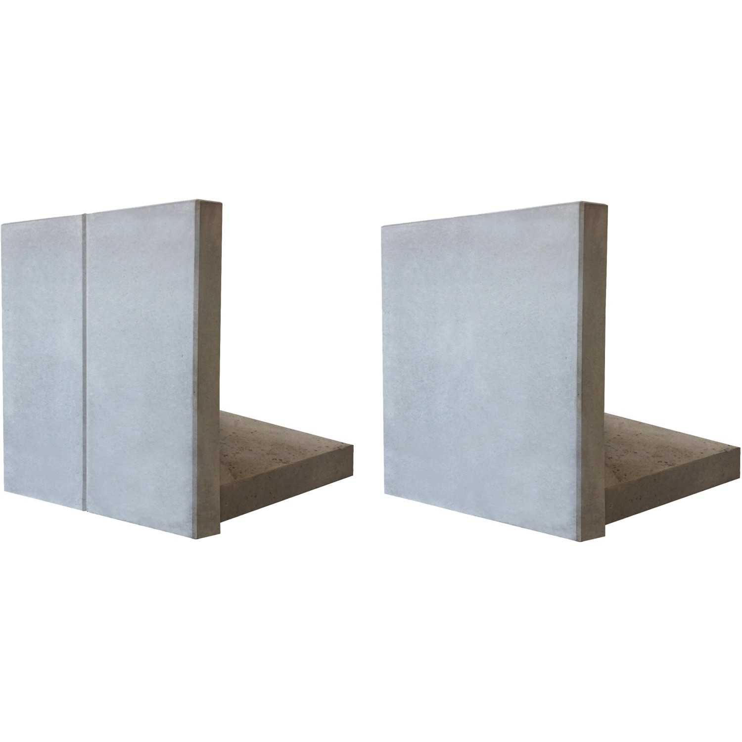 Mauerscheibe Bewehrt Betonglatt Grau 105 cm x 100 cm x 65 cm