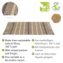Wenko Badematte Sambu, 50x80 cm, grau, aus Jute mit Streifen und Fransen.