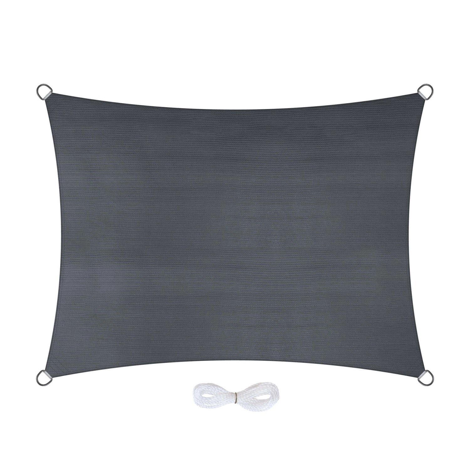 Jardinion Sonnensegel Rechteck 3 x 4m Grau für Garten/Balkon/Terasse günstig online kaufen