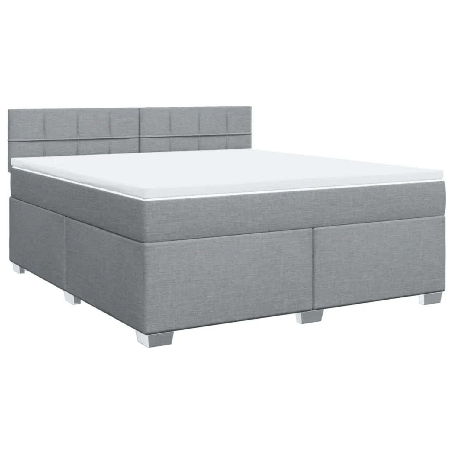 vidaXL Boxspringbett mit Matratze Hellgrau 180x200 cm Stoff 3285967 günstig online kaufen
