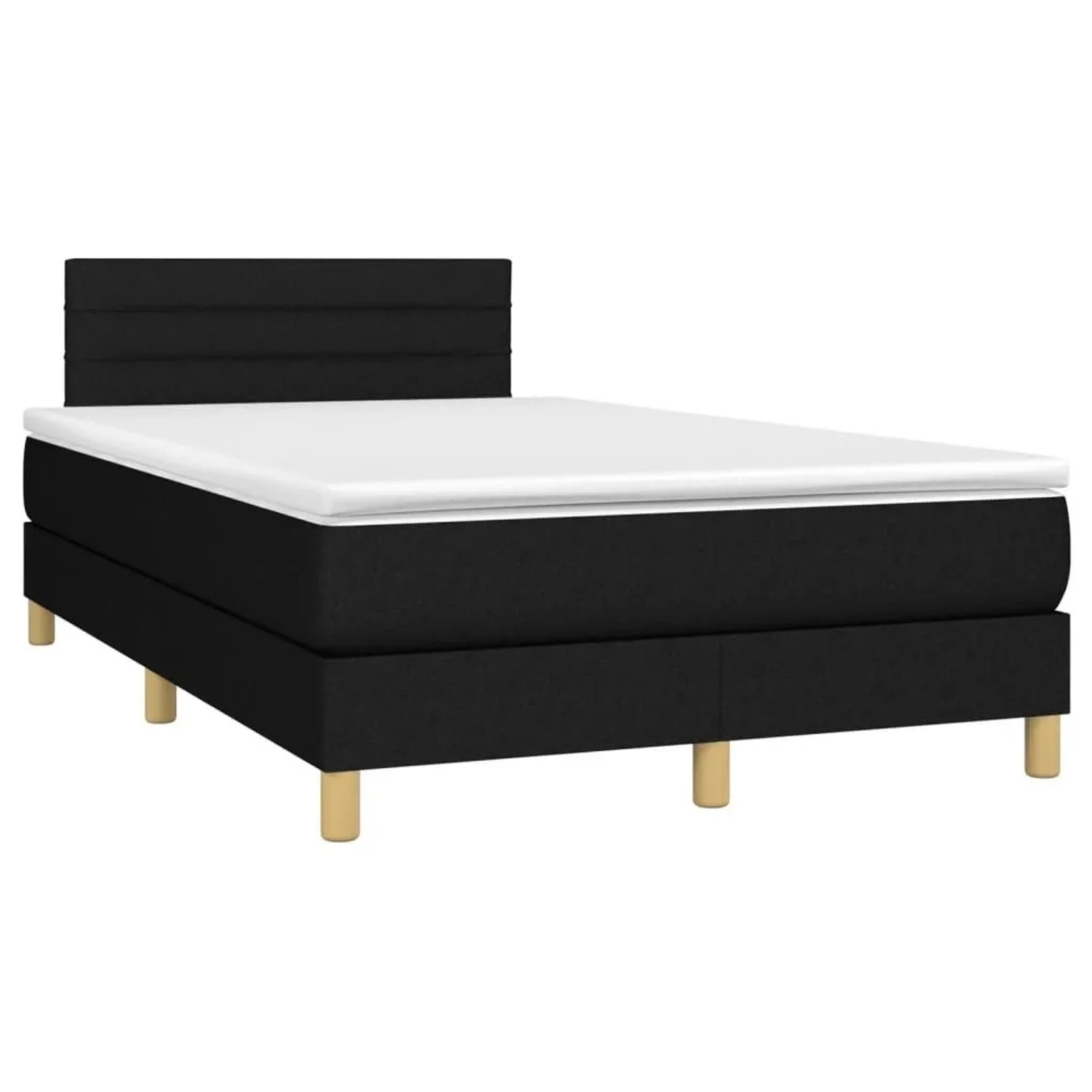 vidaXL Boxspringbett mit Matratze Schwarz 120x190 cm Stoff 3269781 günstig online kaufen