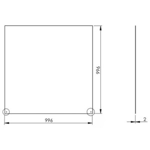 Feuercampus Funkenschutz Stahlbodenplatte Schwarz Quadrat 100 x 100 cm