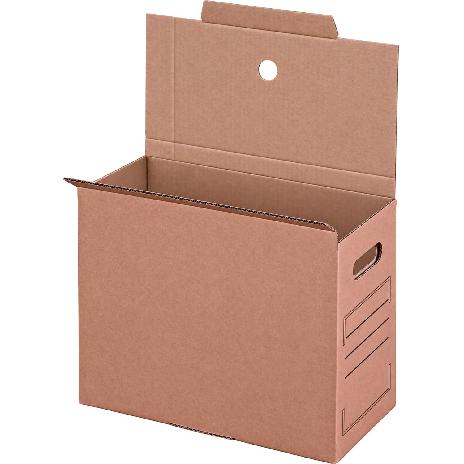 PROREGAL Mega Deal 40x Archiv-Transportbox für Hängemappen LxBxH 327x158x279mm Grifflöchern & Beschriftungsfeld Automatikboden Wiederverschließbar