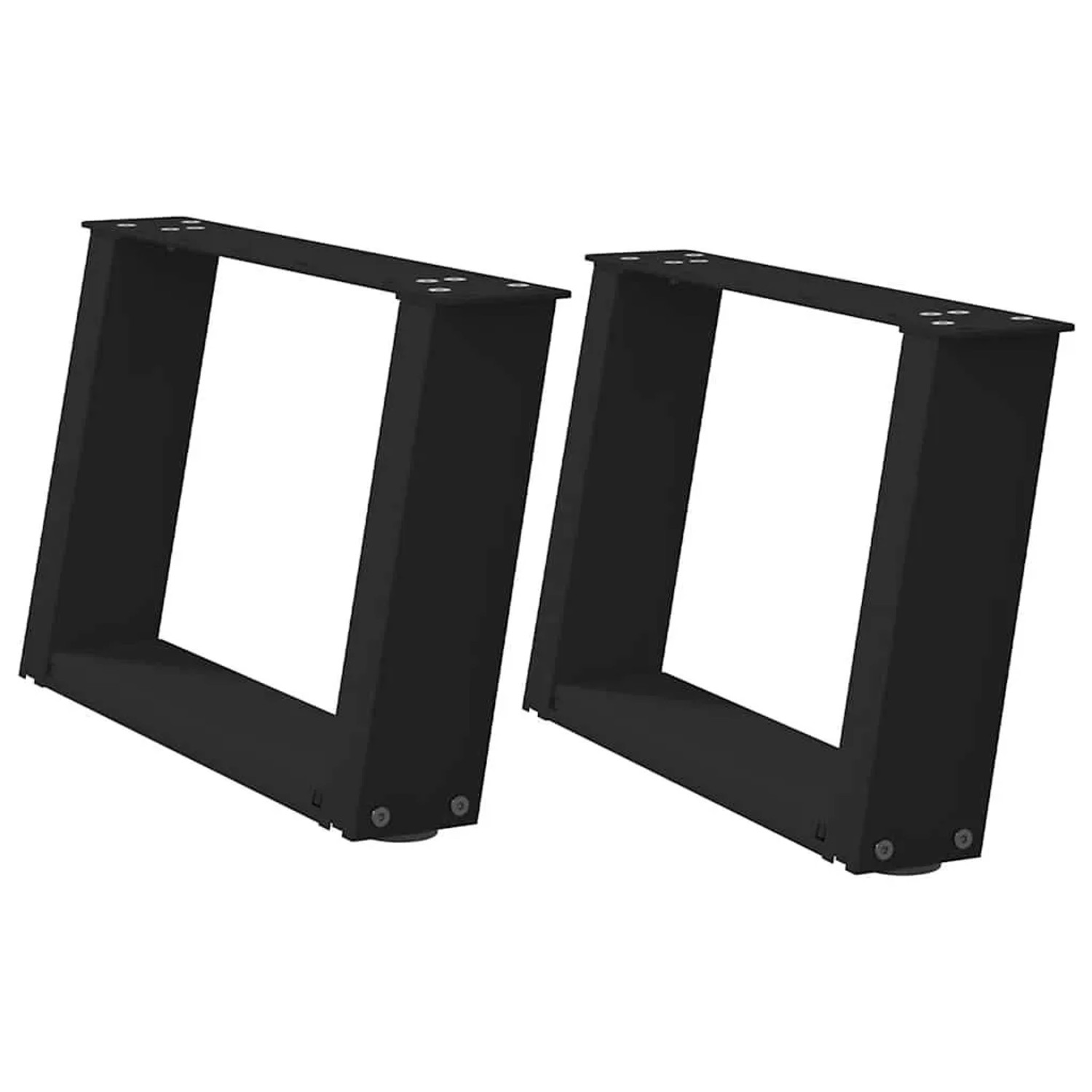 vidaXL Couchtischbeine U-Form 2 Stk Schwarz 50x30-31 cm Stahl 4012744 günstig online kaufen