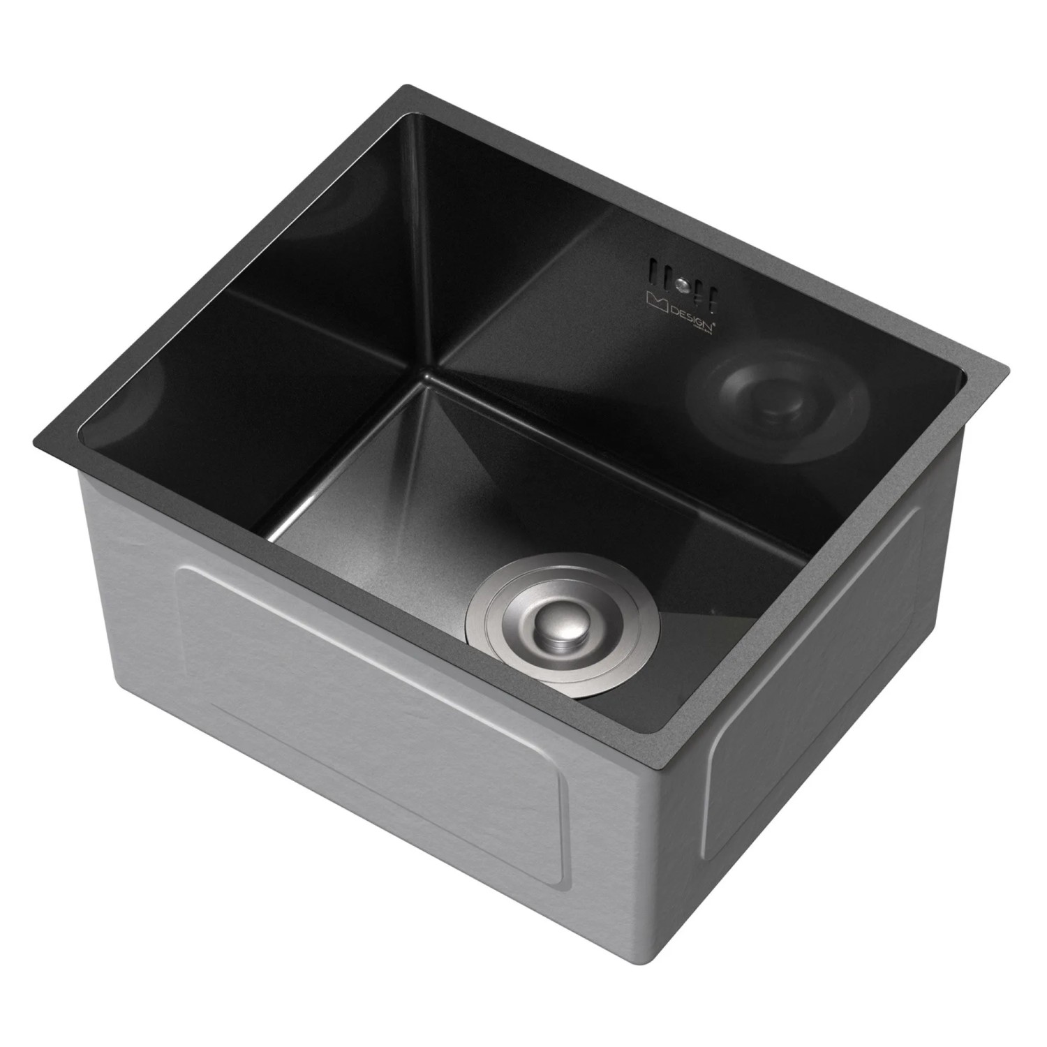 ML-Design Spülbecken Edelstahl Anthrazit 34x40 cm mit Siphon Klein