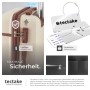 Tectake Reisekofferset Madison 13 Teilig Hartschalen Aus Robustem Abs Kunststoff Tsa Sicherheitszahlenschloss 30 x 49 x 76 cm Creme_5