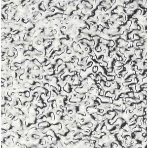 Nahaufnahme: Arcansas Glattblech, 20x100 cm, Aluminium, mit leichter Struktur.