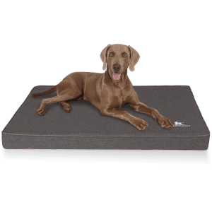 Knuffelwuff Hundematte Nantucket XL, orthopädisch, anthrazit mit Hund.
