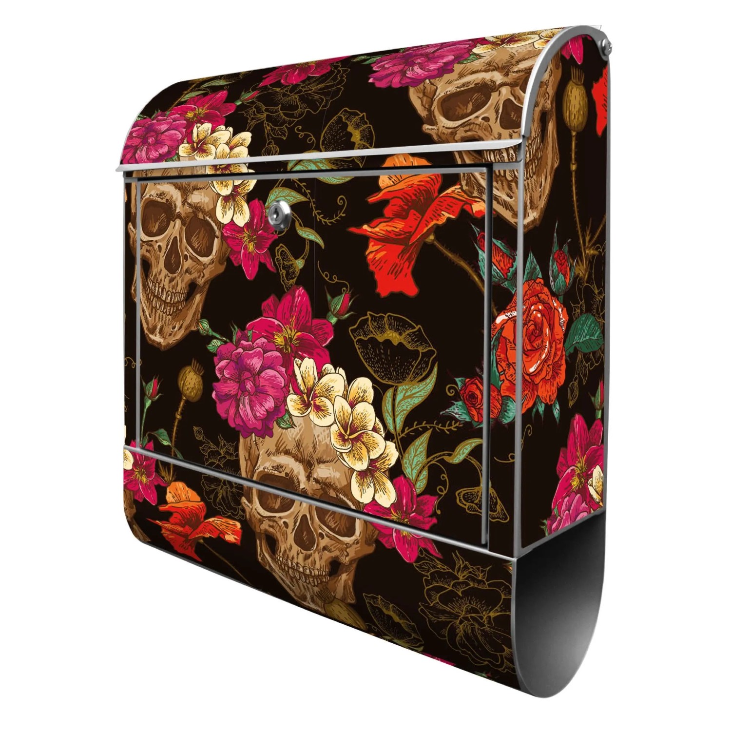 Banjado Design Briefkasten Silber Pulverbeschichtet 39x47x14cm 2 Schlüssel günstig online kaufen