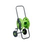 Relaxdays Schlauchwagen Stahl Graugrün Fahrbar Einklappbar 45 m 82,5 cm x 43 cm x 34 cm