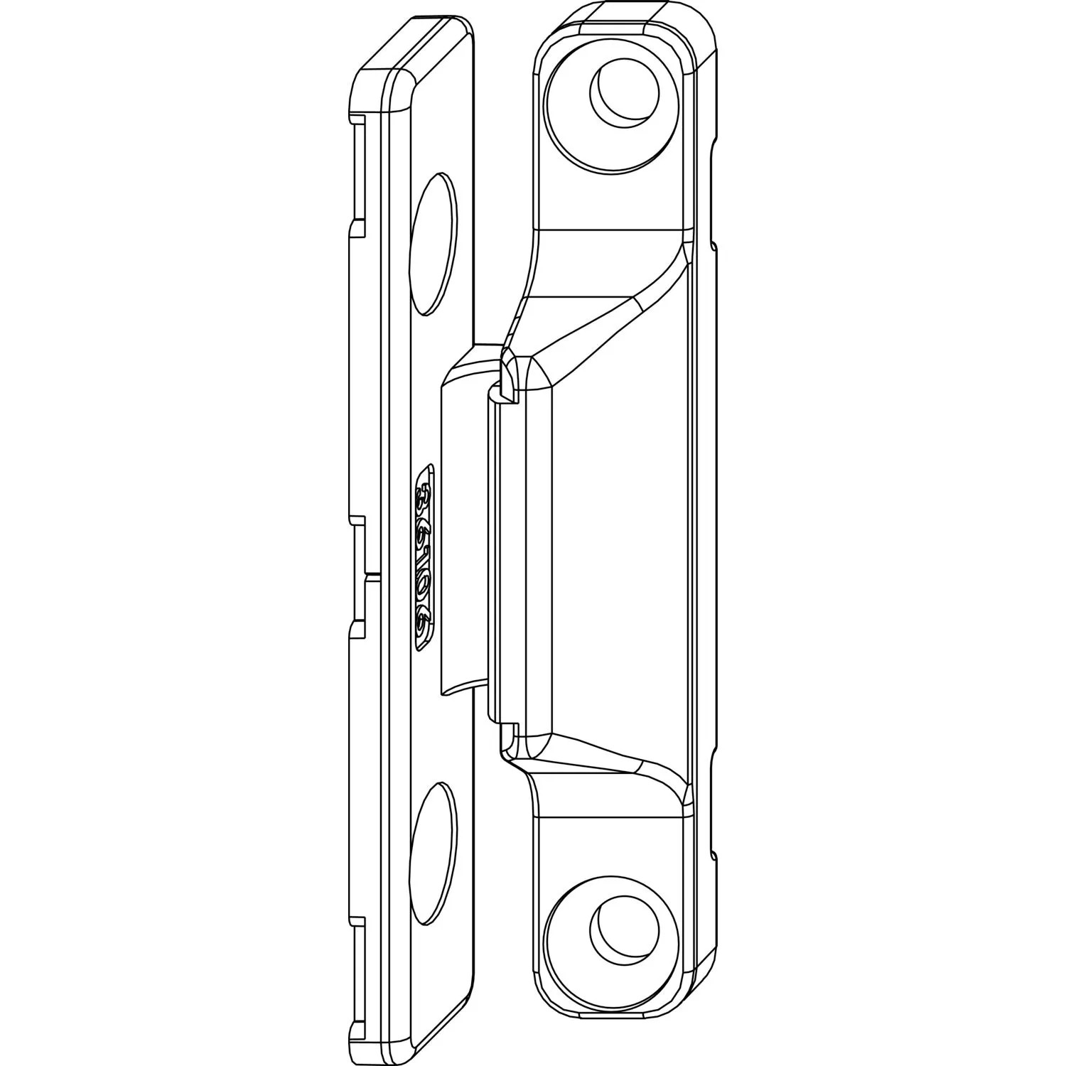 Maco Anpressverschluss Flügel & Rahmenteil Pvc Silber