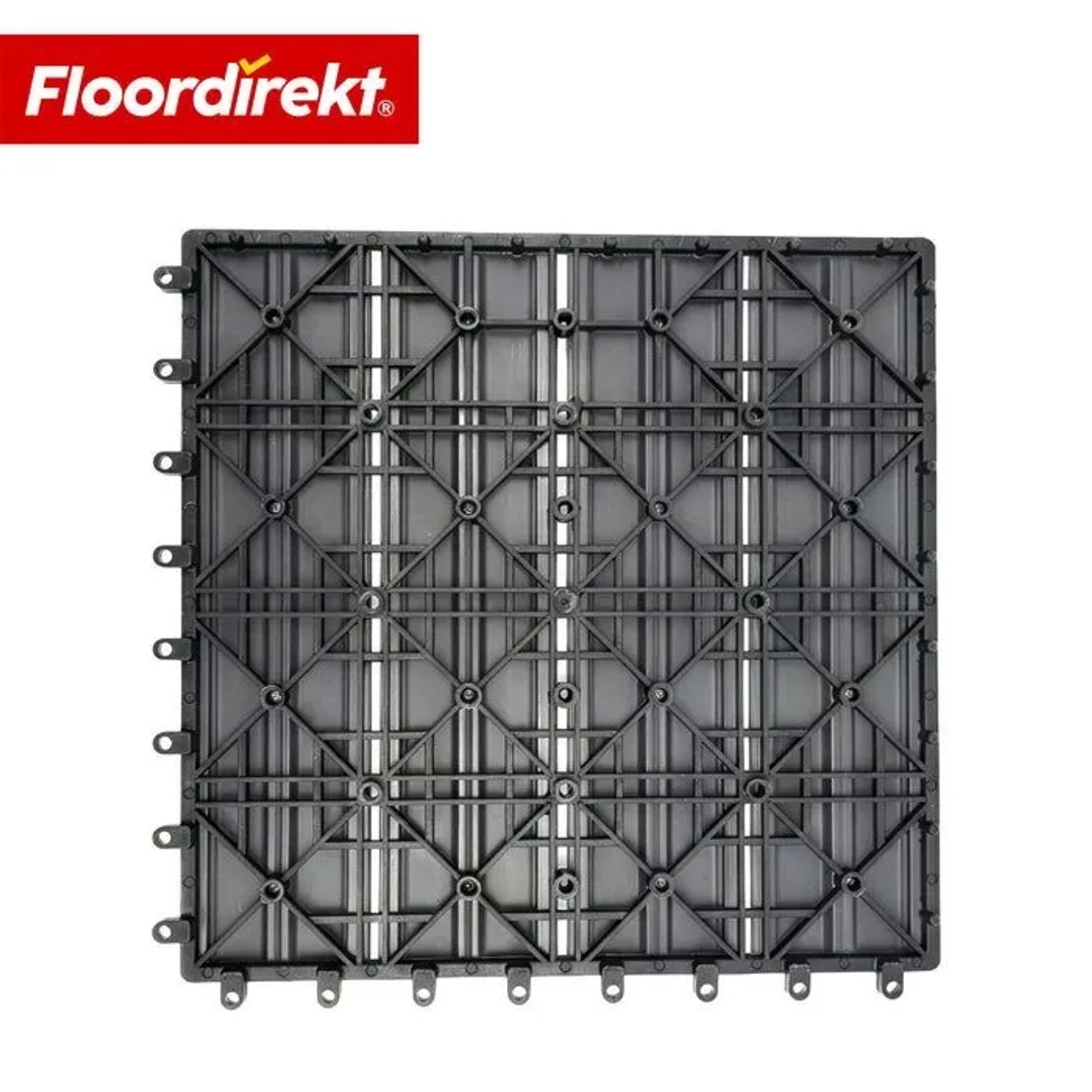 Floordirekt WPC Klickfliese Noble 3D, grau, 30x30cm, 11er Set für 1m²