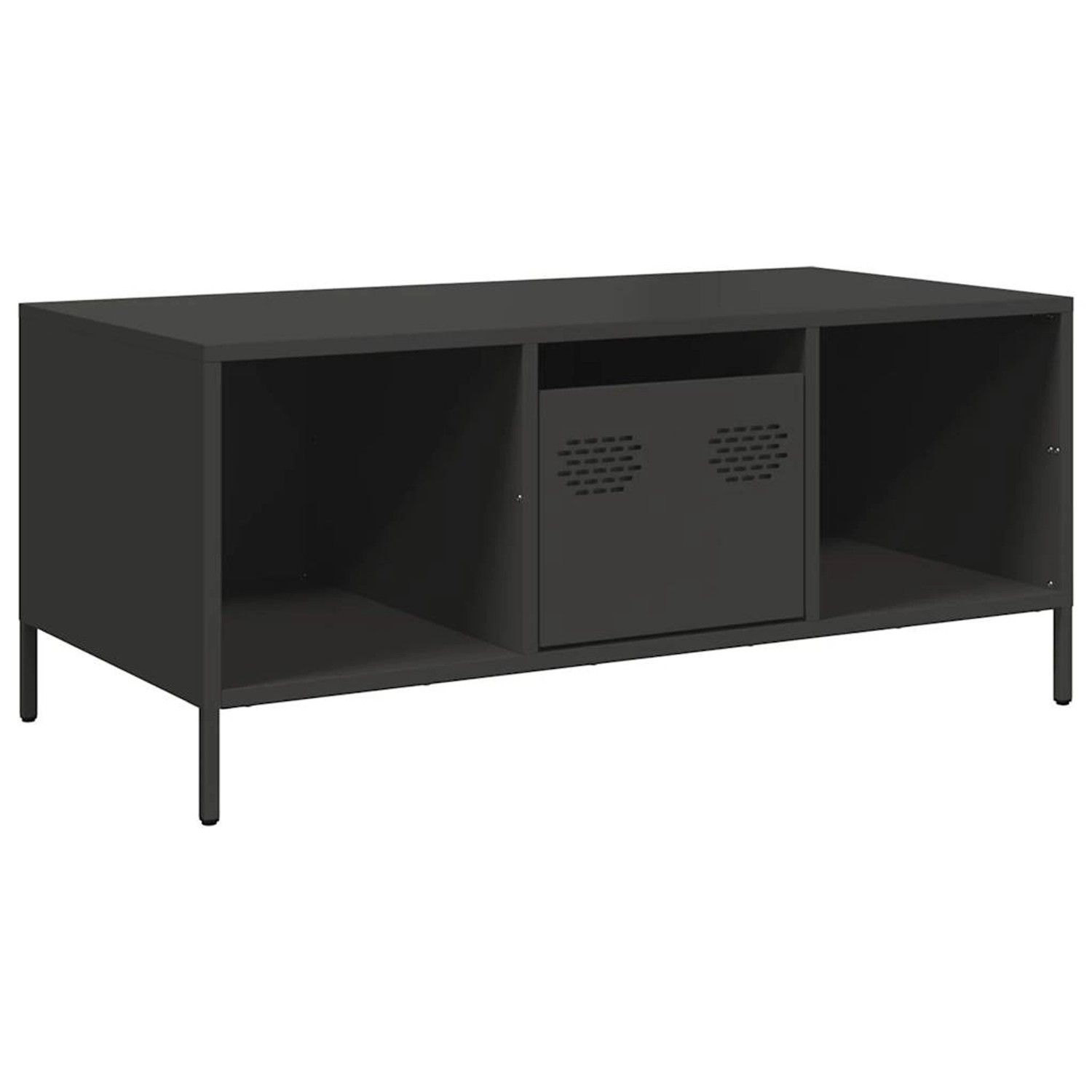 vidaXL Couchtisch Schwarz 101,5x50x43,5 cm Kaltgewalzter Stahl 851274 günstig online kaufen