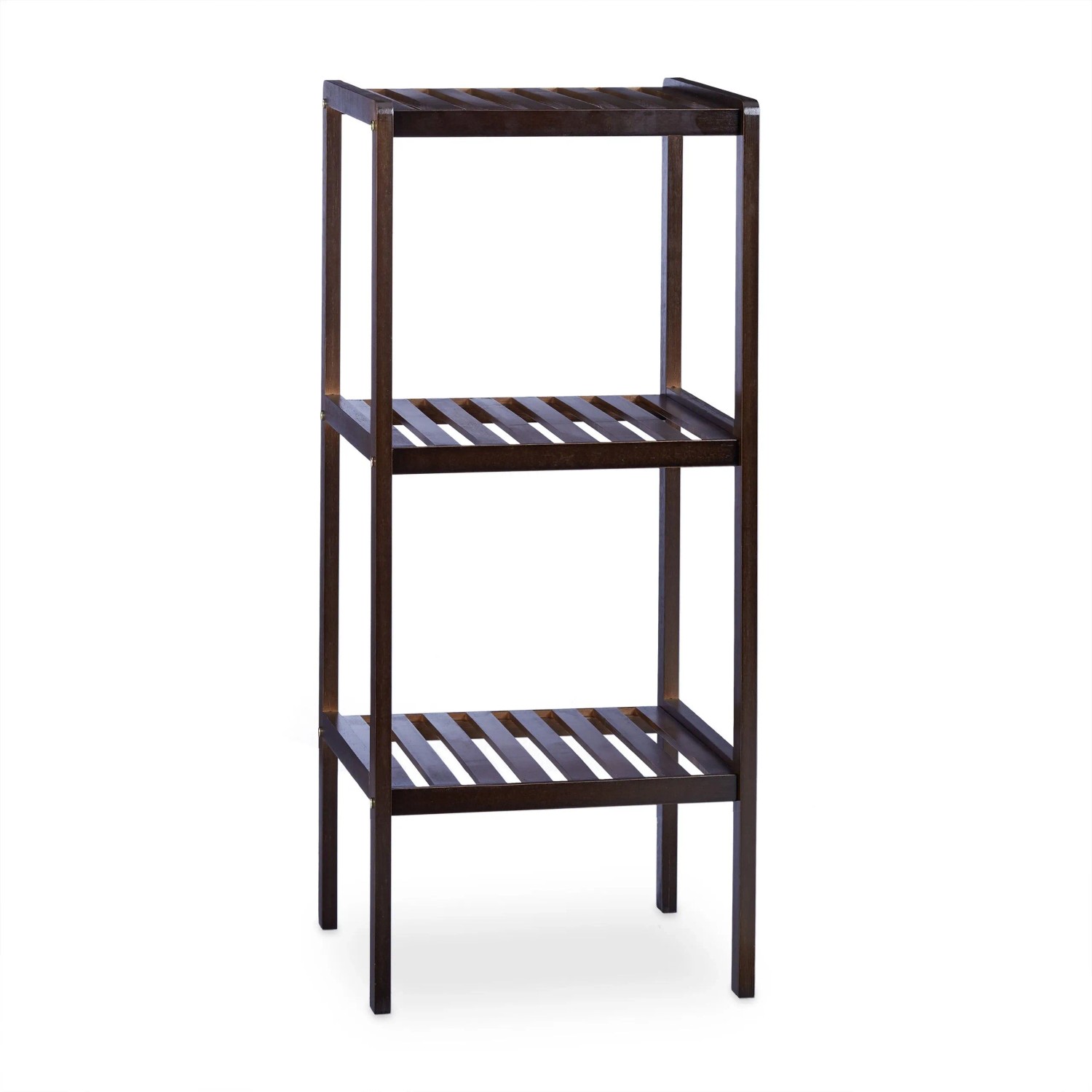 Relaxdays Badregal Bambus Dunkelbraun mit 3 Ablagen 80 cm x 34,5 cm x 33 cm 2,4 kg