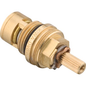 Hansgrohe Absperreinheit (Keramik), Messing, Detailaufnahme.