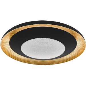 Eglo LED-Deckenleuchte Canicosa 2, gold-schwarz, Ø 49,5 cm. Moderne Deckenlampe für Wohn- und Gewerberäume.