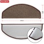 KARAT Stufenmatte London Pro, braun, halbrunde Form, 25x65 cm, 15er Set, für mehr Sicherheit auf Treppen.