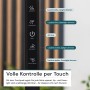 Detailaufnahme des Touchpanels der LUXULA LED Stehleuchte zur Steuerung von Up- und Downlight.