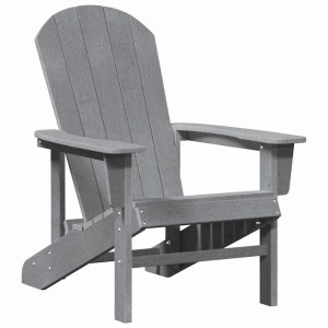 vidaXL Adirondack-Stuhl Hellgrau 82 x 74 x 92 cm HDPE 42006624