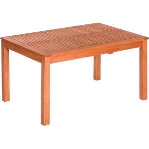 Quadratischer, ausziehbarer Gartentisch aus Holz, 150x150 cm. Ideal für Garten und Terrasse.