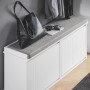 SoBuy Schuhbank Schmal mit 2 Klappen Garderobenbank mit Sitzkissen FSR98-XL-W_6