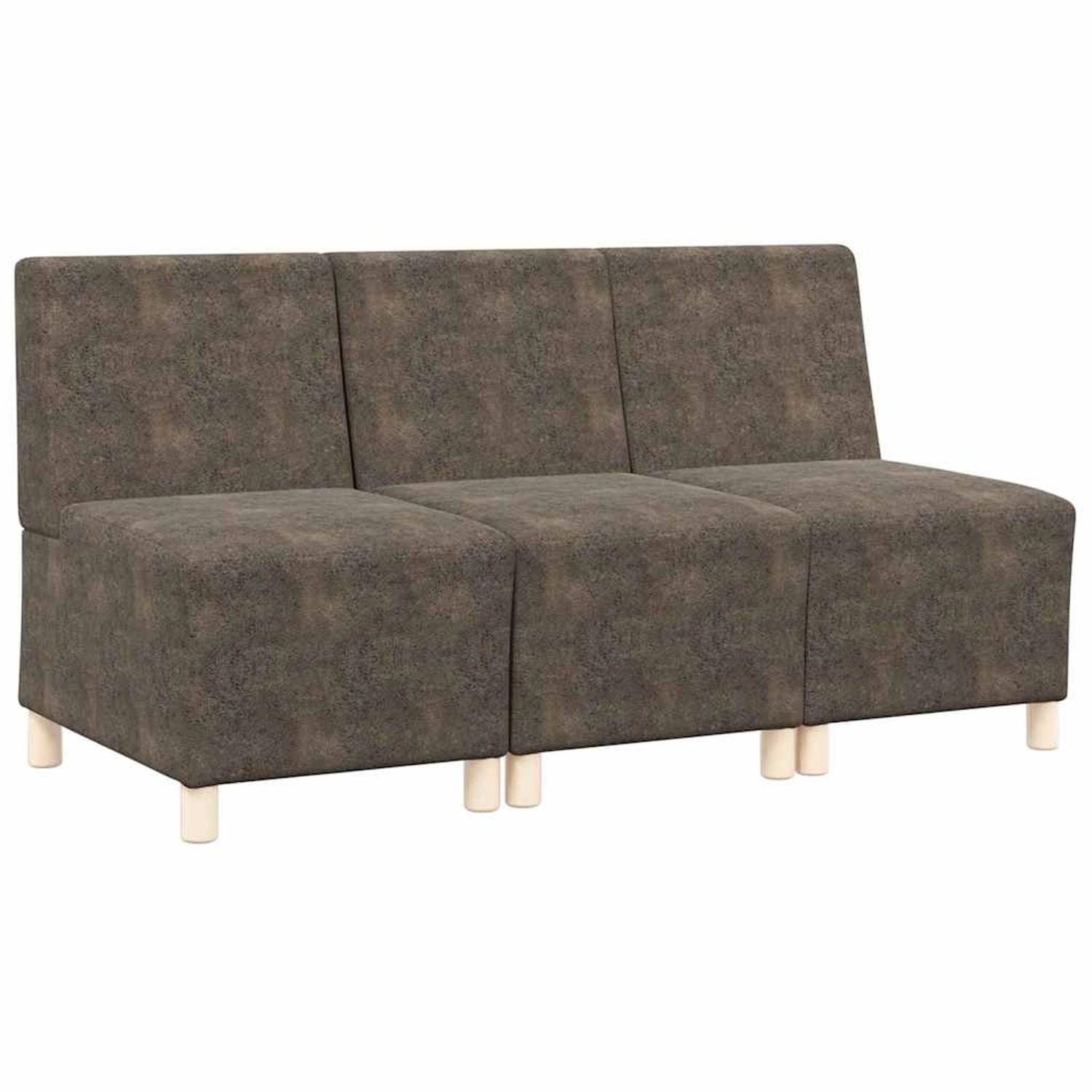 vidaXL Modulares Sofa ohne Armlehnen 3 Stk Dunkelgrau 55 x 74 x 82 cm 33998 günstig online kaufen