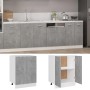 vidaXL Unterschrank, Betongrau, 60x46x81,5 cm, Holzwerkstoff, mit zwei Regalböden, für die Küche.