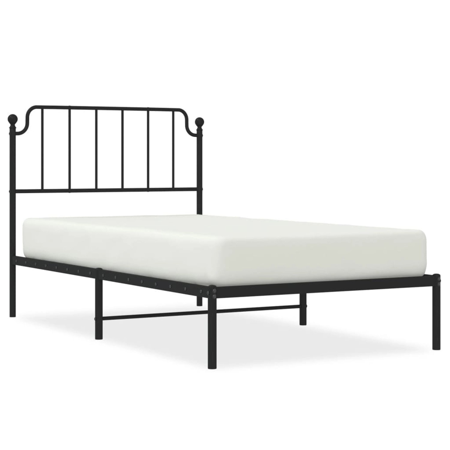 vidaXL Bettgestell mit Kopfteil Metall Schwarz 100x190 cm Modell 101929764 günstig online kaufen