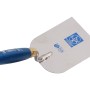 LUX Stuckateurspachtel Classic, 100 mm, rostfrei mit blauem Holzgriff.