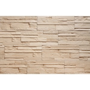 Stegu Creta Gips Verblender in Beige, 20x50 cm, für die Wandgestaltung im Innenbereich.