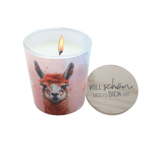 Dekohelden24 Duftkerze Aromakerze Kerze im Glas Blütenduft L/B/H 7 x 7 x 9 cm 30h Brenndauer 140g