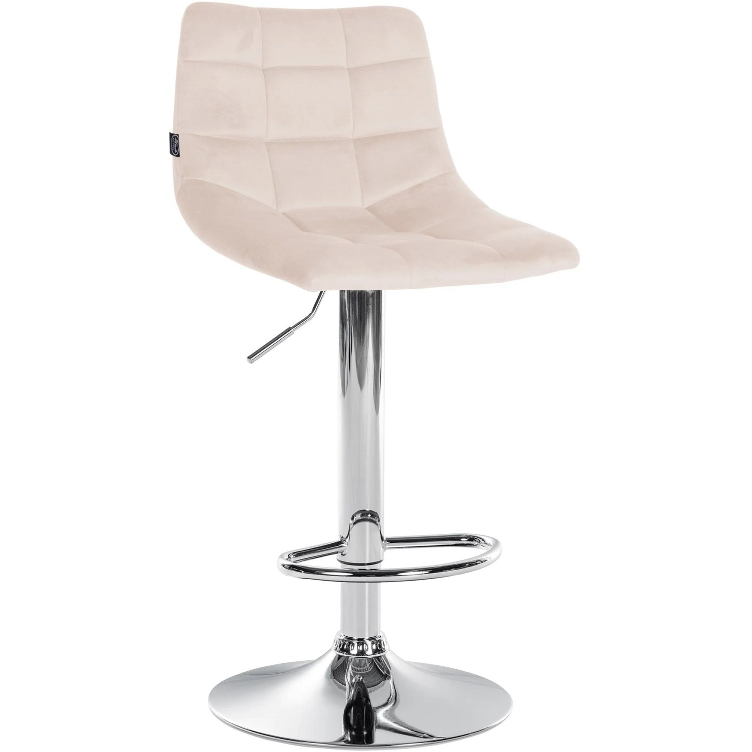 CLP Barhocker Jerry Samt Beige/Chrom