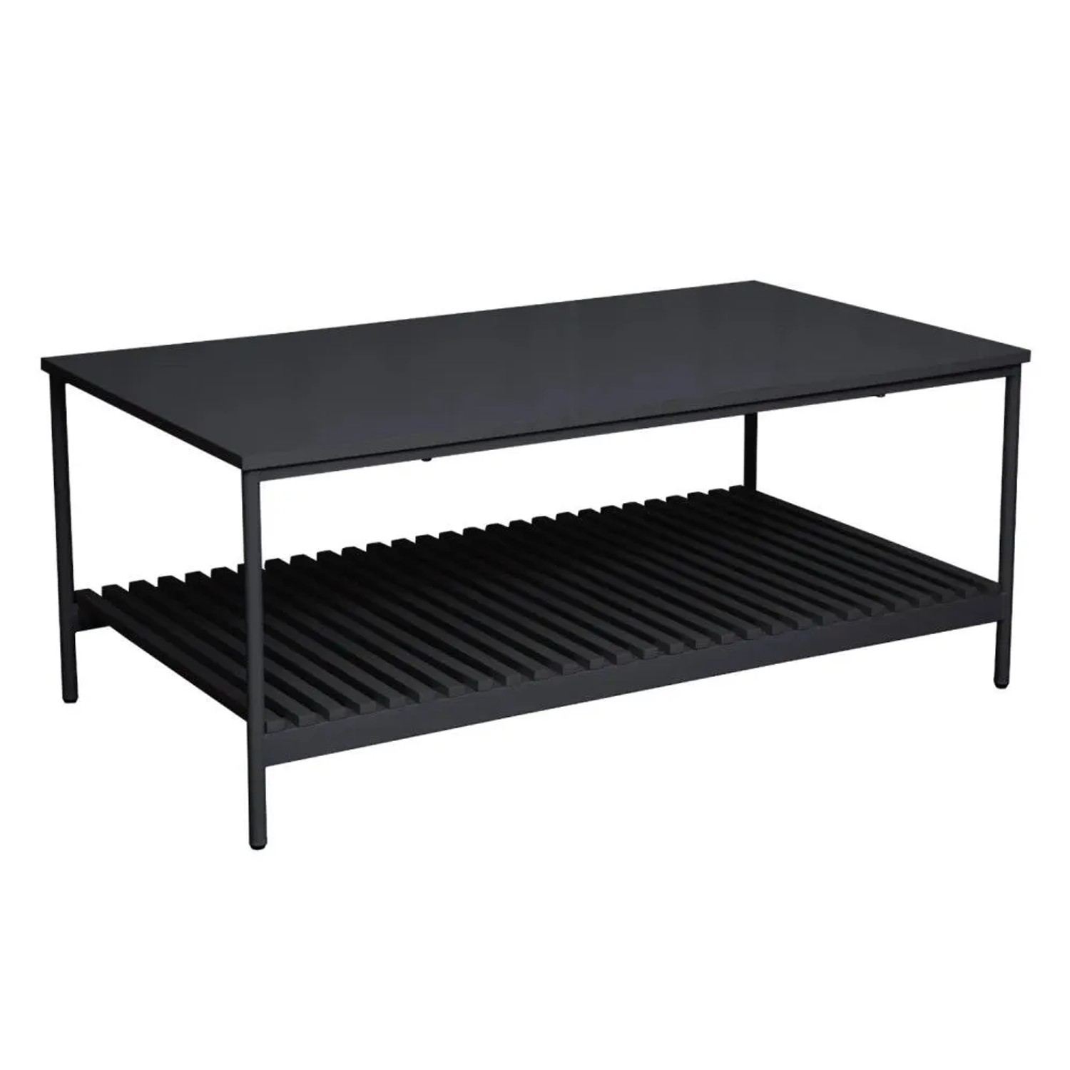Svita Amal Couchtisch Mit Ablachefach Rechteckig Holz Coffetable Wohnzimmertisch Schwarz