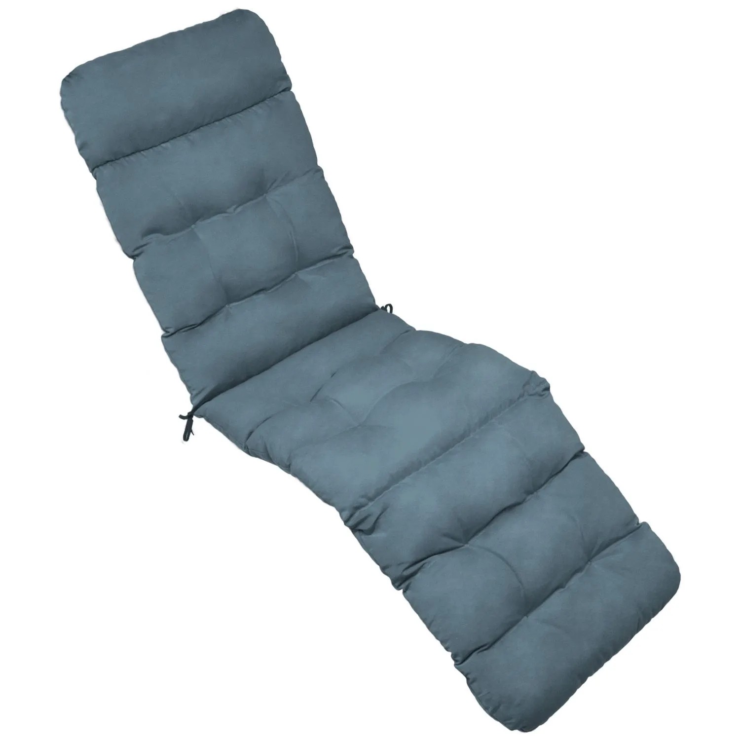 Beautissu Bequeme Liegenauflage Deckchair 200x50x8 cm Taubenblau