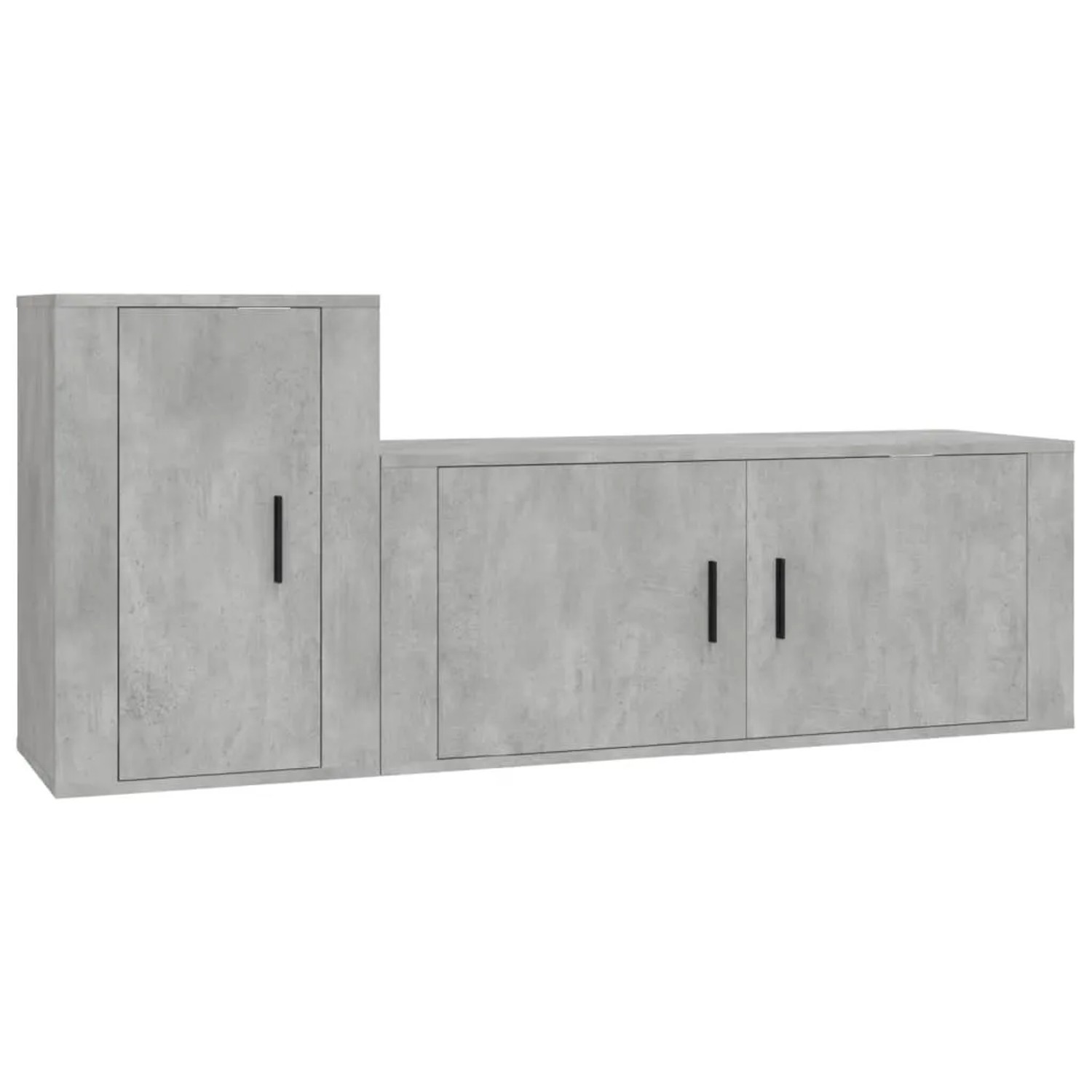 vidaXL 2-Tlg TV-Schrank-Set Betongrau Holzwerkstoff 3188482
